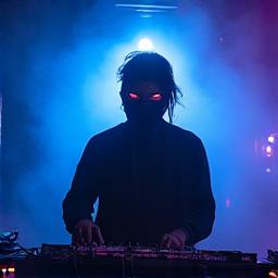 Woofer Man performing in a dimly lit, underground venue