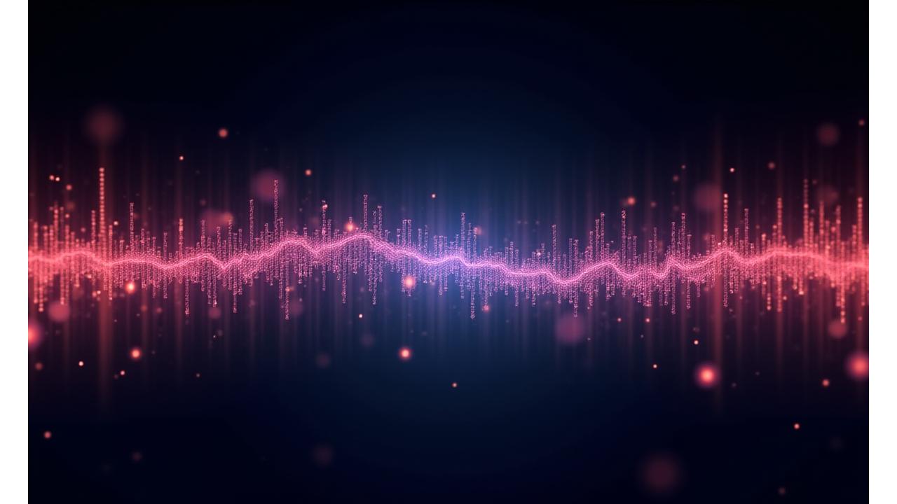 Abstract-futuristic soundwave on a dark background
