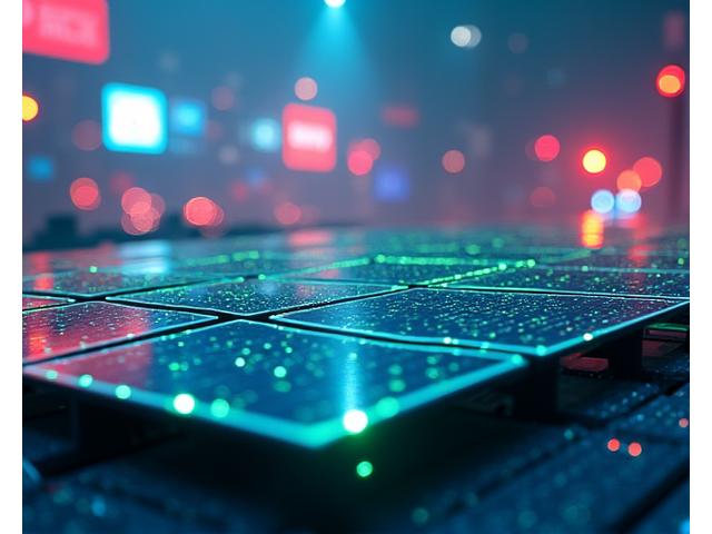 Modular solar-powered stage design at a festival