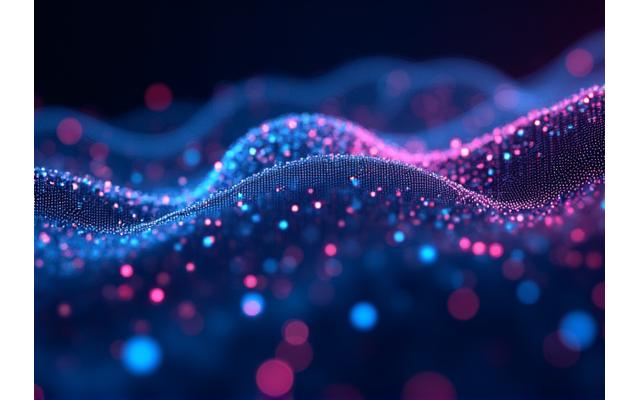 Abstract data visualization showing interconnected nodes and lines, representing industry trends analysis